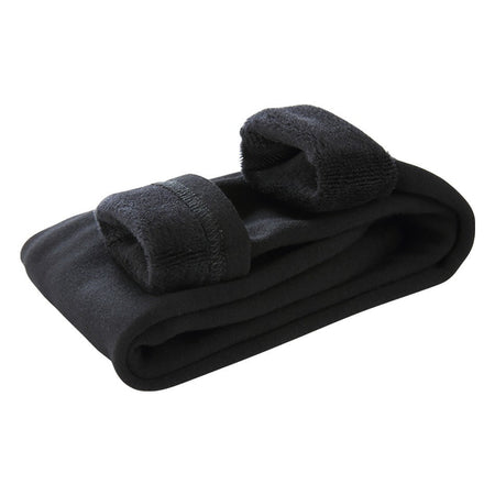Girls Fleece-Lined Winter Thermal Pants Children Thickened Warm Soft Black White Gray Pink Outdoor Leggings for Kids Clothing