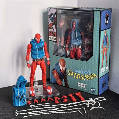 Ct Toys Spiderman Mafex 185 Classic Costume Anime Figure Ver Miles Morales 2099 Spider-man Action Figure Figurine Toys Kids Gift