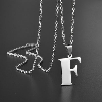 26 Alphabet Letters A-Z Name Pendant Stainless Steel Necklace Initial Minimalist Necklaces For Men Women Fashion Gifts Wholesale