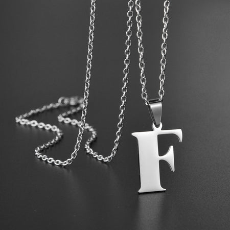 26 Alphabet Letters A-Z Name Pendant Stainless Steel Necklace Initial Minimalist Necklaces For Men Women Fashion Gifts Wholesale