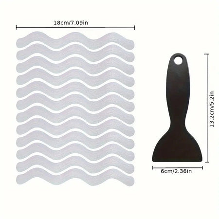 24Pcs Anti Slip Strips S-shaped Colorful Shower Stickers Bathtub Shower Stair Floor Safety Tape Bathroom Mats Bath Supplies