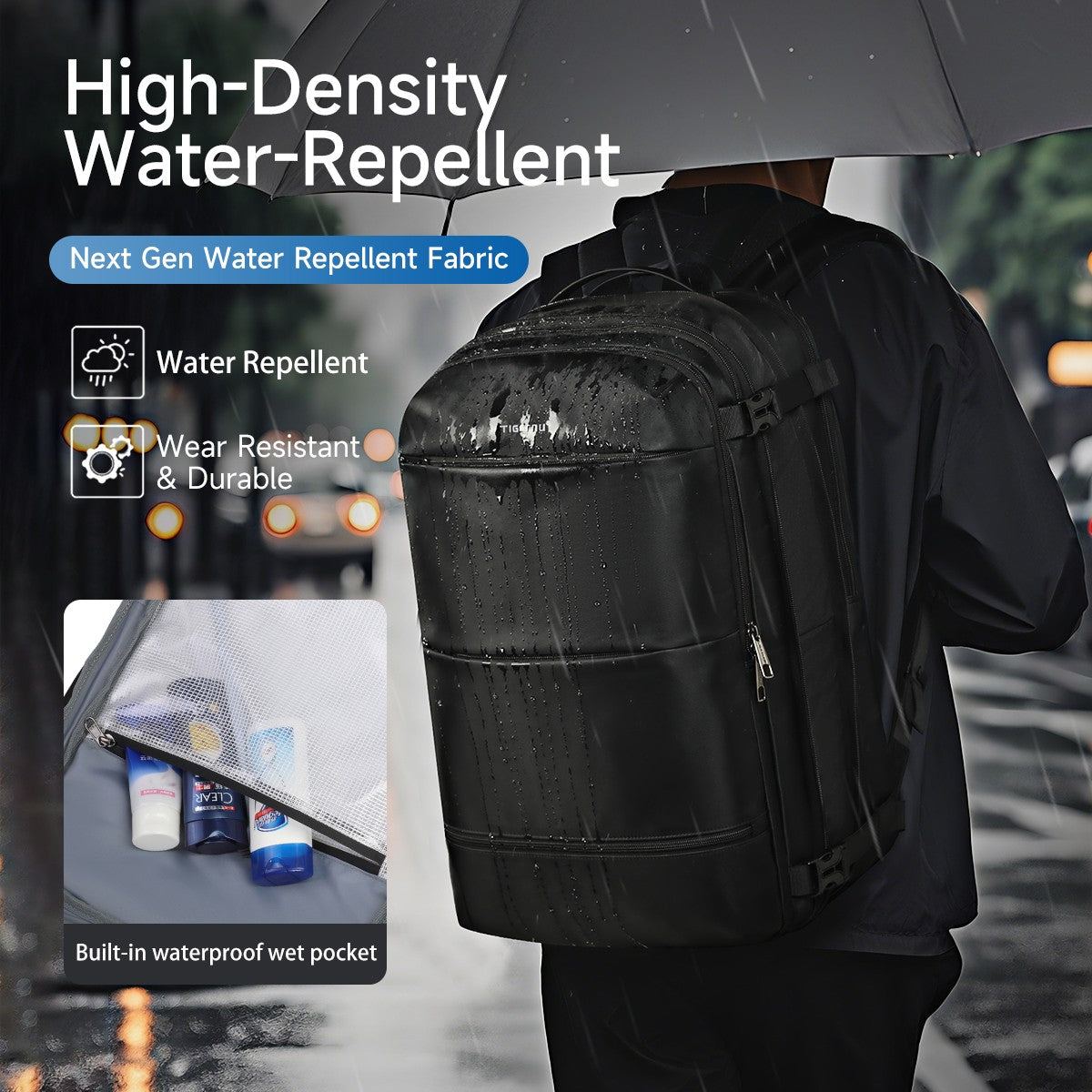 Tigernu Vacuum Backpacks Men Expandable Bags 17inch Laptop Backpack Bags Male Travel Backpacks Large Capacity Backpack Women Bag