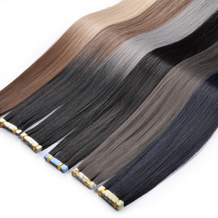 Synthetic Straight Tape In Hair Extensions 10pcs Natural Hair Extension 24inch For Women Invisible Double Sided Free Style
