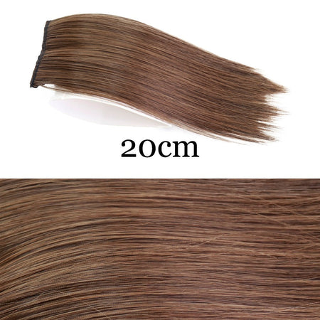 MERISI HAIR Synthetic Invisable Straight Hair Pads Clip In One Piece 2Clips Increase hair volume Hair Extensions Top Side Cover