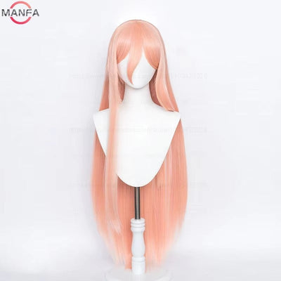 High Quality Anime Marin Kitagawa Power Cosplay Wig Long Pink Orange Heat Resistant Synthetic Hair Wigs + Wig Cap