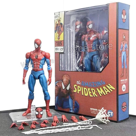Ct Toys Spiderman Mafex 185 Classic Costume Anime Figure Ver Miles Morales 2099 Spider-man Action Figure Figurine Toys Kids Gift