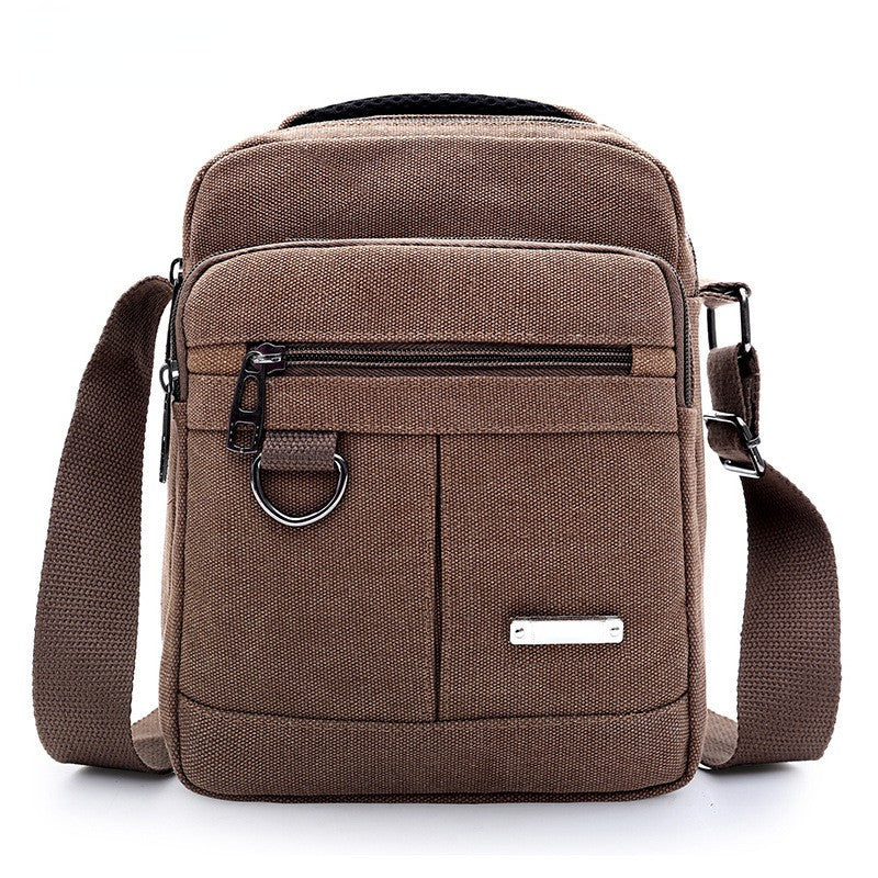 Canvas Shoulder Bag Men's New Korean Style Canvas Messenger Bag Outdoor Leisure Travel Portable Shoulder Bag Purse Handbag