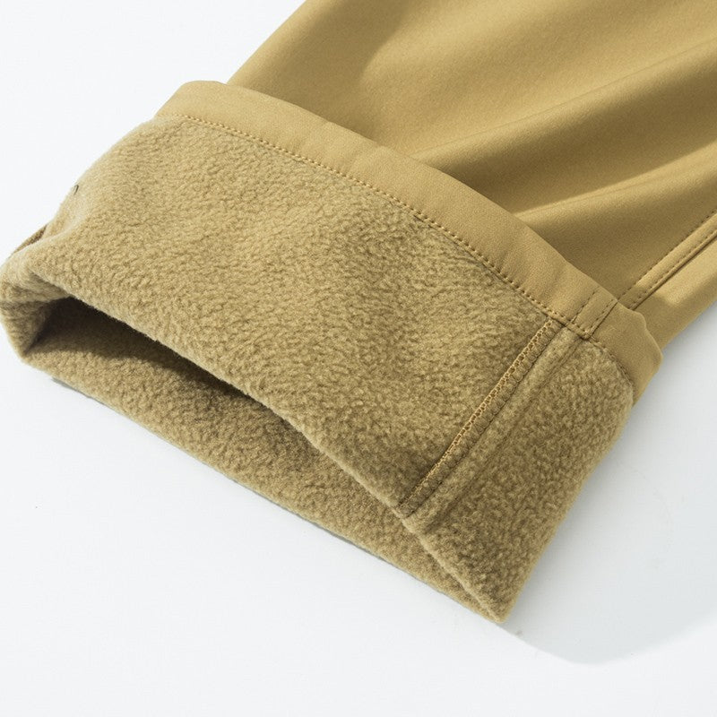 Men's Winter Autumn Fleece Softshell Pants Tactical Military Combat Cargo Trousers Hiking Camping Climbing Casual Sportwears