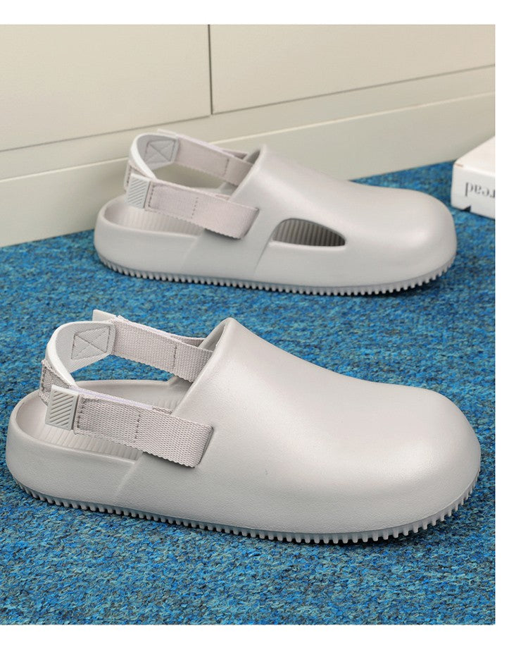 2025 New Casual EVA Sandal Men'S Non-Slip Flip-Flop Mule Design Comfortable Breathable Slip-On Lazy Shoes Adults Home Slippers