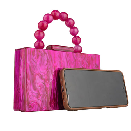 Acrylic Handbag Casual Trend Small Square Bags Women Clutches Wedding Party Dating Lady Trendy Evening Bags Chain Shoulder Bag