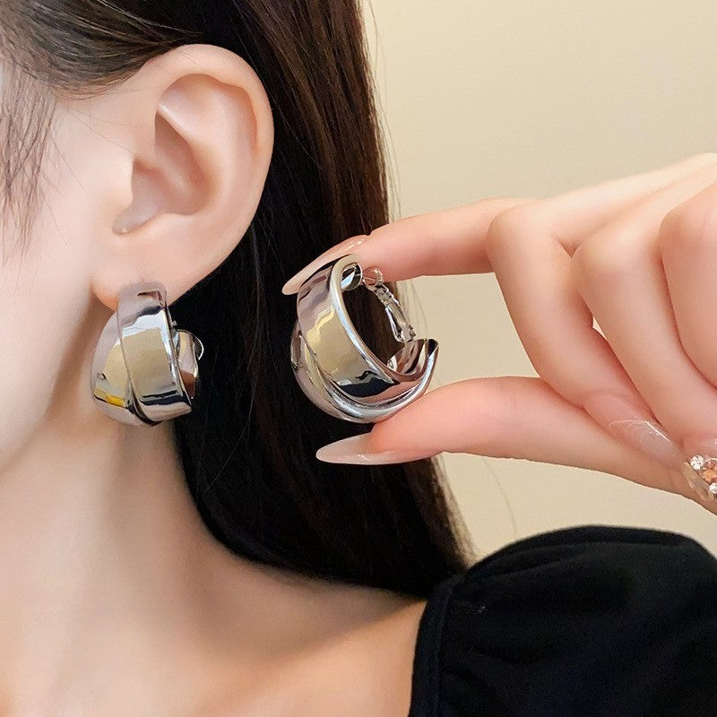 Stainless Steel Leaf Shaped Floral Stud Earrings for Women Girls Trendy Fashion Jewelry High Quality Dainty Elegant Gift Ideas