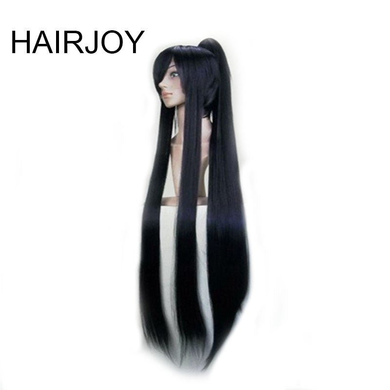 HAIRJOY  Synthetic Hair Cosplay Wigs Long Ponytail Black Purple  Red Grey Wig High Temperature Fiber