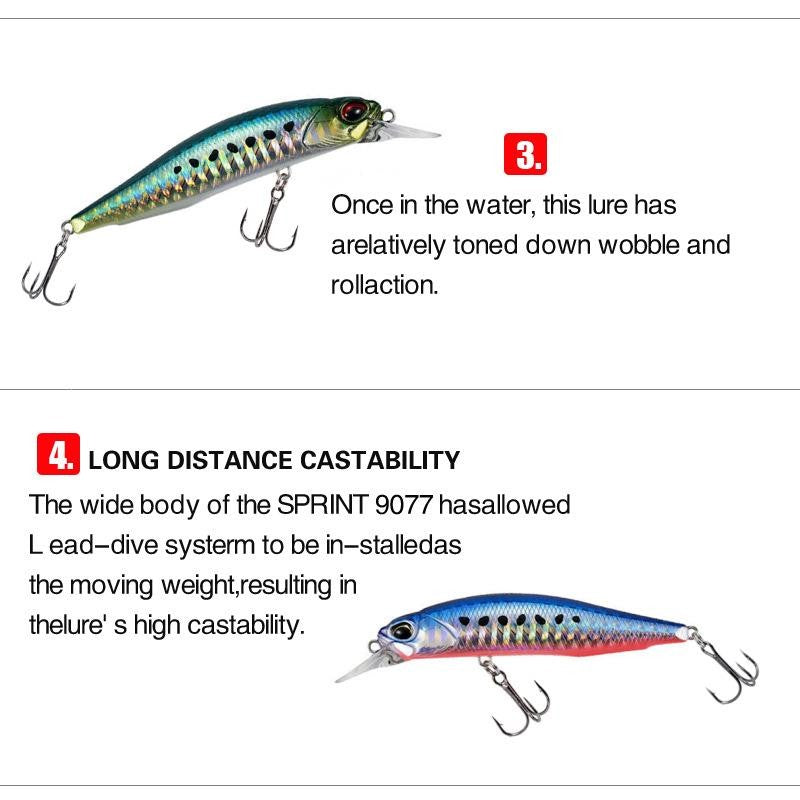 77mm 63mm Minnow Fishing Lure Wobbler Rozante 77SP Long Cast Hover Swaying Lure Jerkbait Artificial Bait Culter Alburnus Bait