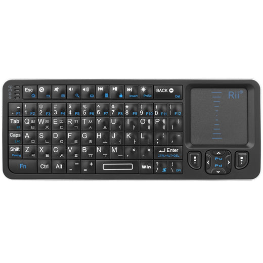 Rii K06 Mini Bluetooth Keyboard,Backlit 2.4GHz Wireless Keyboard with IR Learning Touchpad Android TV Box? Mac, Laptop, Windows