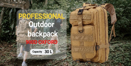 30L 900D Nylon Waterproof Backpack Outdoor Military Rucksacks Tactical Sports Camping Hiking Trekking Fishing Hunting Bag