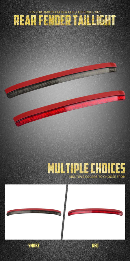 Motorcycle LED Rear Fender Brake Light Turn Signal Indicator Running Lamp For Harley Softail Fatboy FLFB FLFBS 18-25 Taillight
