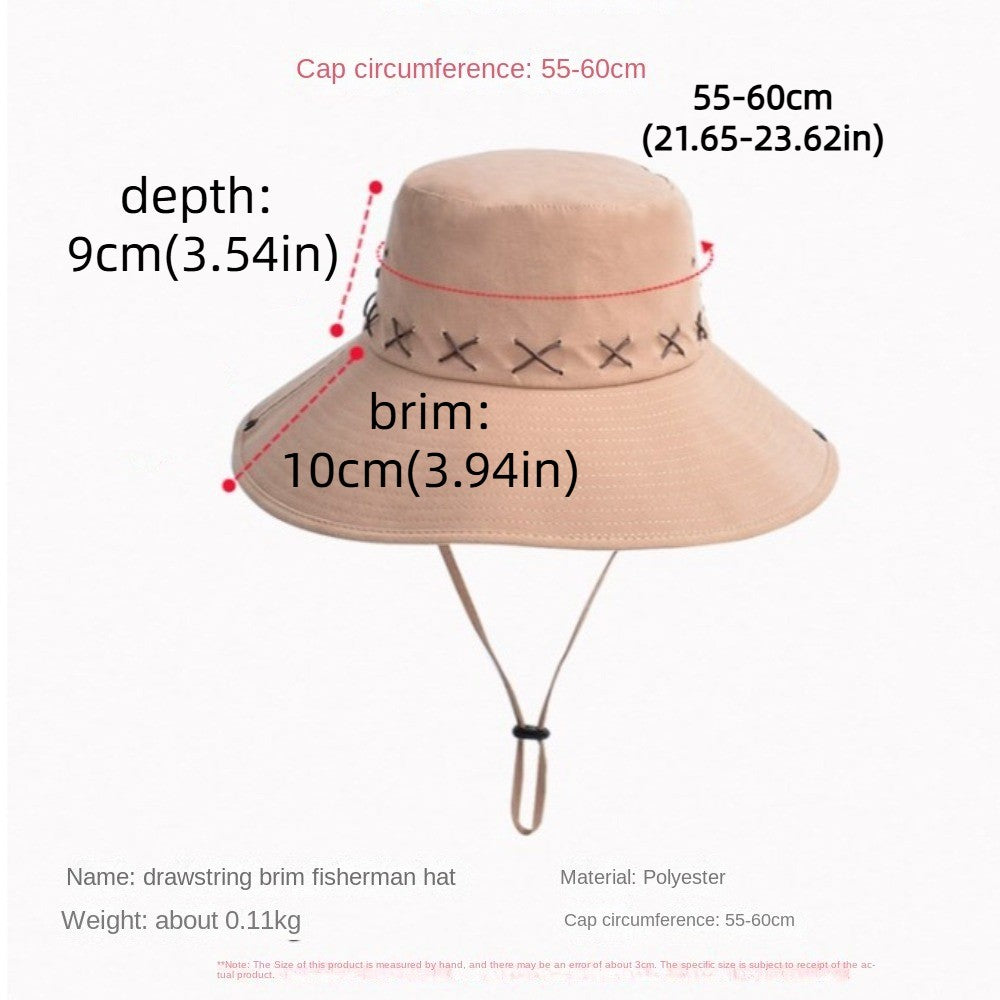 Breathable Western Cowboy Hat Adjustable Retro Wide Brim Sun Hat Mountaineering Anti UV Fisherman Sunshade Cap Unisex