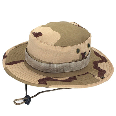 Fashion Men And Women Outdoor Camping Sport Travel Camouflage Fisherman Sunscreen Hat Foldable Wide Brim Soft Hat