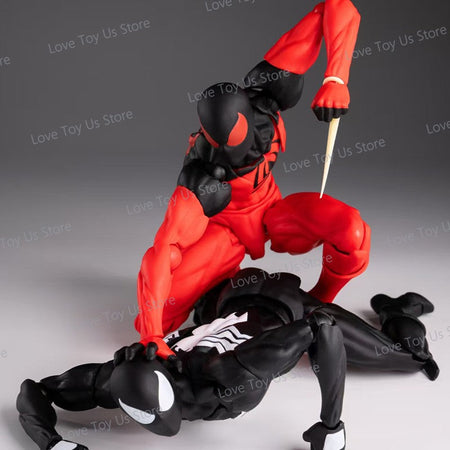 Original Mess Toys Spider Man Symbiote Spiderman Messtoys Black Suit Neighbor Scarlet Spider Anime Action Figure Gifts Toys