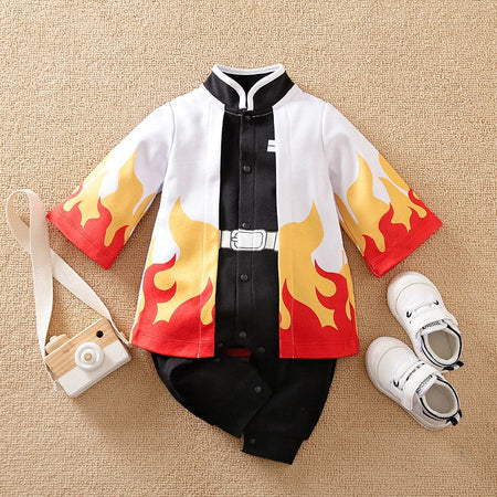Newborn Baby Anime Cape Style Children Long Sleeve Cotton Bodysuit, Cute Kids Boys Girls Romper