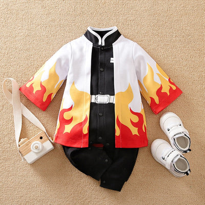 Newborn Baby Anime Cape Style Children Long Sleeve Cotton Bodysuit, Cute Kids Boys Girls Romper