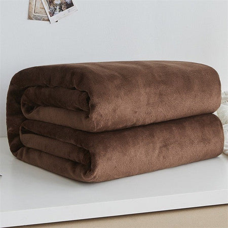 Spring Winter Winter Flannel Blanket Fluffy Warm Soft Sofa Cover Bedspread Solid Blue Black Coral Fleece Plush Blankets For Beds