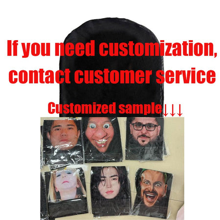 Fashion Mask for 2026 Halloween Cosplay Headwear Hip Hop Hood Hat Headgear 3D Celebrity Face Mask Elastic Mesh