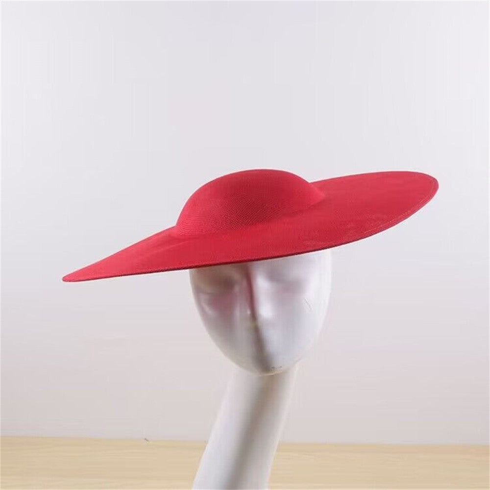40CM Fascinators Base Marron Big Pillbox Cap Wedding Millinery Supplies DIY Hair Accessories Hat Women Kenducky Church Headpiece