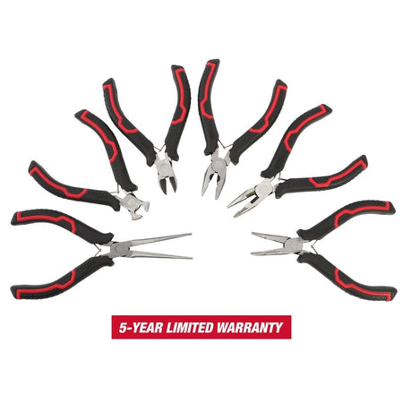6-Piece Mini Pliers Set Precision Machined Spring Loaded Grip Ideal Jewelry Making Crafting DIY Projects Durable Steel Tools