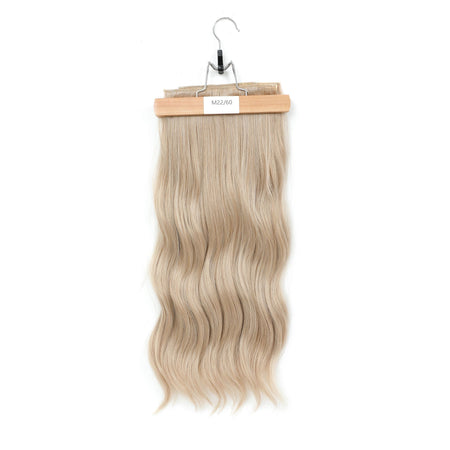 24Inch 61cm Body Wave Synthetic Wavy Blond 27/613 White Clip In Hair Extensions 4Pcs/lot 220g Heat Resistant Fiber