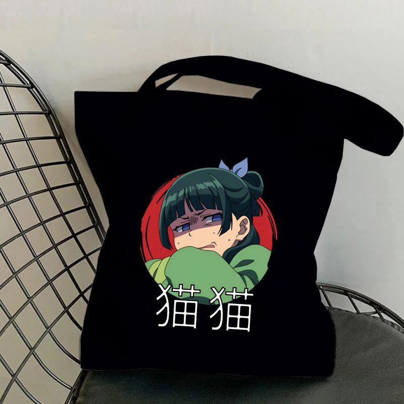 Hot Anime The Apothecary Diaries Printed Canvas Bag Messenger Bag Cute Fun Handbag Women Men Casual Tote Bag Gift