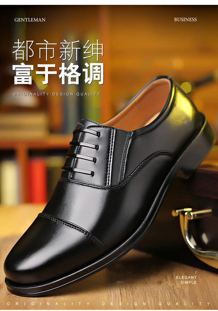 Mens Formal Leather Shoes Slip on Dress Wedding Casual Flats Luxury Walking Oxfords Office Work Zapatos Para Hombre Plus Size