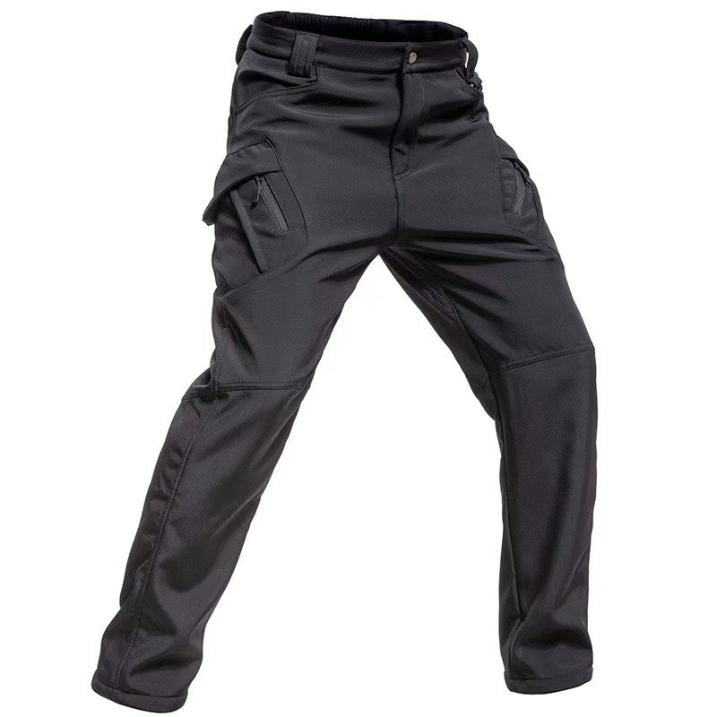Men's Winter Autumn Fleece Softshell Pants Tactical Military Combat Cargo Trousers Hiking Camping Climbing Casual Sportwears