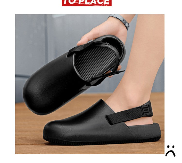 2025 New Casual EVA Sandal Men'S Non-Slip Flip-Flop Mule Design Comfortable Breathable Slip-On Lazy Shoes Adults Home Slippers