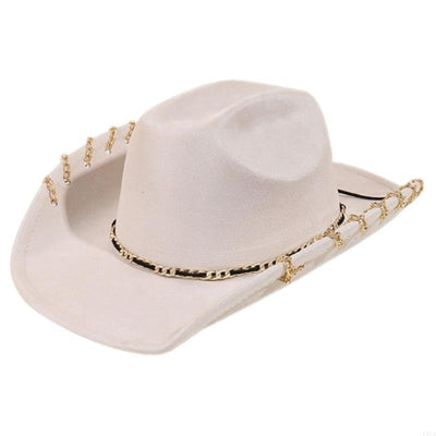 L5YA Elegant Homburg Hat for Men Women Unisex Wear Vintage Top Hat Cowboy Costume