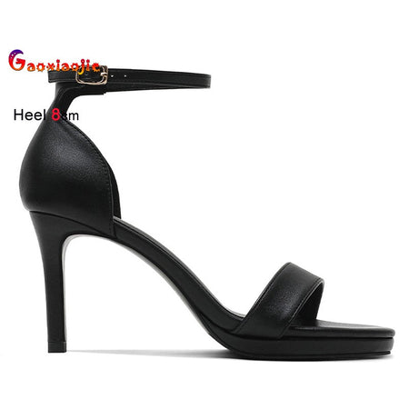Summer Women's Sandals Solid Color Simple Fashion Buckle Comfortable Casual Sandals Shoes Sexy Elegant Banquet Party High Heels
