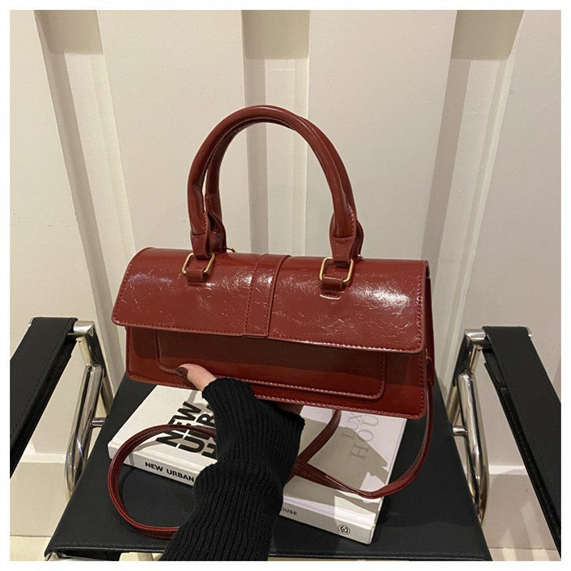 High Quality PU Leather Handbag Purse Women's Bag Solid Color Shoulder Crossbody Bags Lady Messenger Small Tote for Women Girls