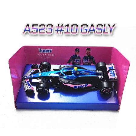 Bburago BWT Alpine A523 #10 Pierre Gasly F1 Car Model, 1:43 Scale Formula 1 Racing French Team Miniature Collectible Figure Toy