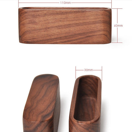 Business Card Holder Wooden Organizer Office Desk name card Display Stand with Pen Slot Memo Pad Cards Stand Card Holder Storage