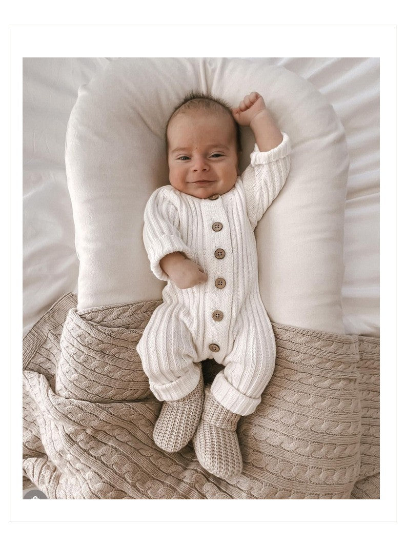 2025 New Infant Baby Girls Boys Knitted Jumpsuit Toddler Baby Girl Boys Long Sleeved Knitting Romper Children Clothes