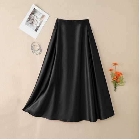 2025 Stylish Autumn High Waist Party Satin Skirts ZANZEA Women Jupe Plus Size Solid A-line OL Work Faldas Saia Maxi Long Skirt