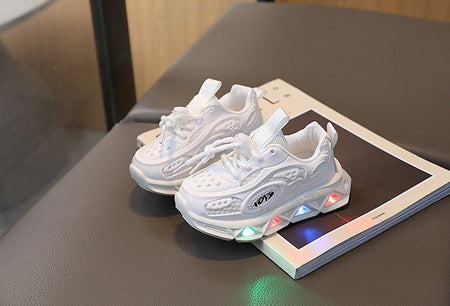 Baby Shoes2025 Spring Autumn New Boys and Girls Light Up Clunky Sneaker Small and Medium-sized Children's Soft Soled Baby Shoes