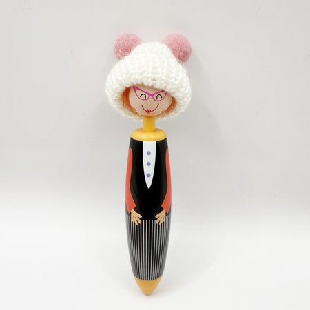 Christmas Doll Ballpoint Pen, Cute Cartoon Gel Pen 0.5mm Blue Ink, Suitable for Business Home or Office Supplies.