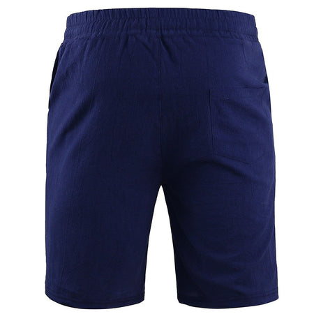 KB New Men's Cotton Linen Shorts Pants Male Summer Breathable Solid Color Linen Trousers Fitness Streetwear S-3XL