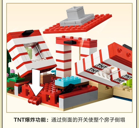 Lego Minecraft 21275 Tnt Jungle House Boys and Girls Children's Day Gift Building Block Toy