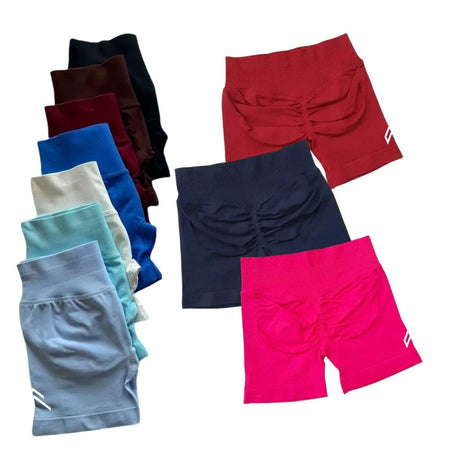 Oner Active Effortless Wome Seamless Shorts Yoga Shorts Silicone Printed Sport Shorts Low Ribbed Band Scrunch Butt Shorts