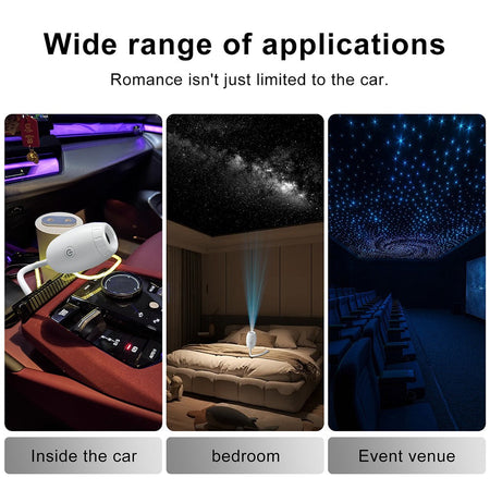 USB Car Atmosphere Projector Light Car Interior Ambient Light LED Starry Star Light Party Decor Romantic Saturn Galaxy Light