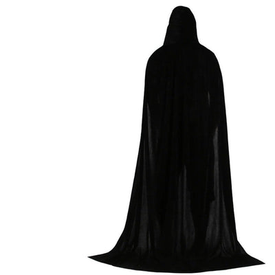 Hood Cloak Cosplay Medieval Long Cape Halloween Party Women Men Adult Long Mage Witchcraft Wicca Robe Conceal Gown Reenactment