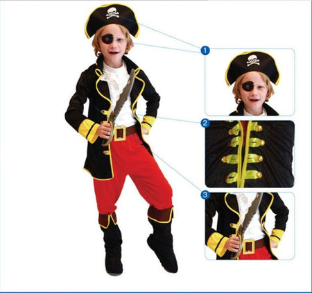 Halloween Children's Pirate Costume Boy Boy Children's Pirate Costume Preschool Fantasy Children's Role Playing Costume