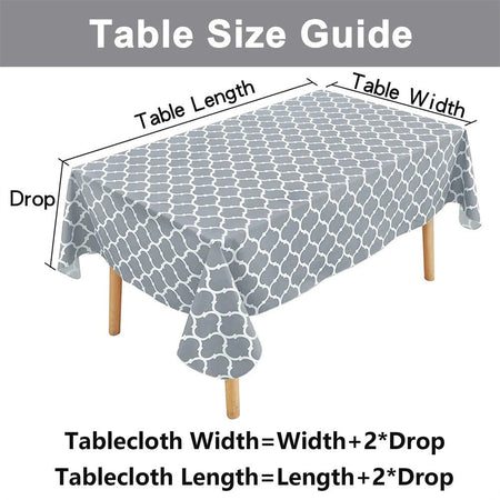 Olanly Waterproof Tablecloth Heat-Resistant Rectangle PVC Table Cloth For Wedding Kitchen Dining Desk Moroccan Table Coat Cover